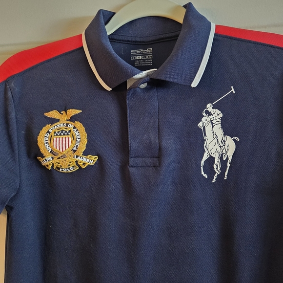 Polo By Ralph Lauren Big Pony Polo Shirt Boys Size M Preppy - Picture 4 of 10